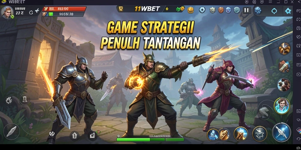 Screenshot gameplay <strong>11WBET</strong> menunjukkan strategi intens dan pertempuran epik.
