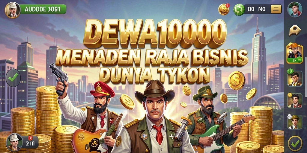 Tampilan gameplay DEWA1000 yang menampilkan aktivitas bisnis Tycoon.
