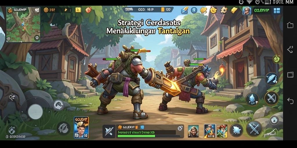 Tampilan gameplay menarik dari GOJEKVIP yang menampilkan pertempuran strategi.