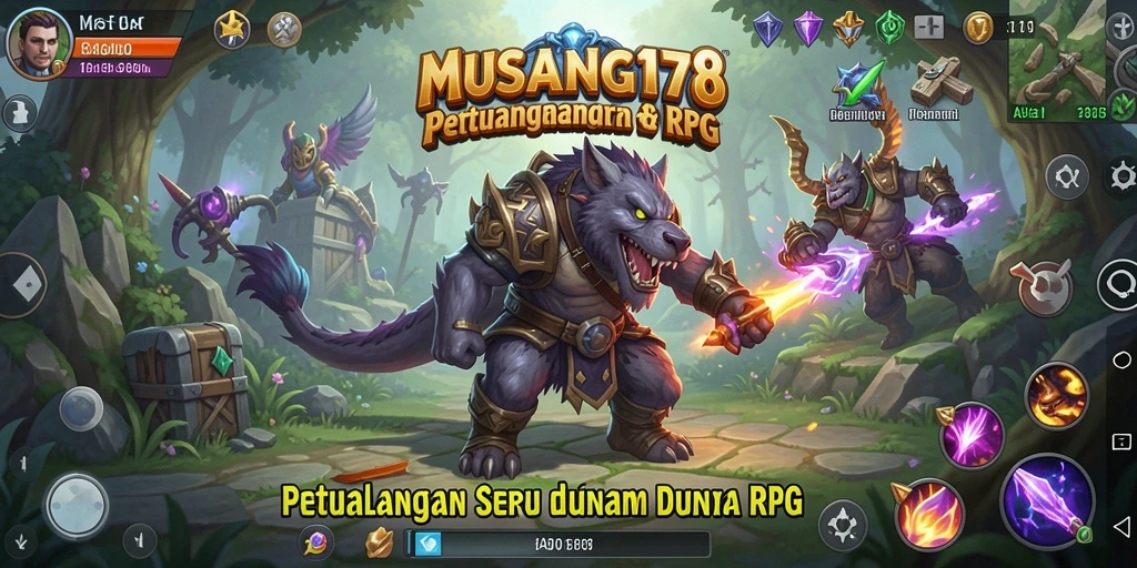 Tampilan gameplay RPG yang menegangkan dan penuh strategi.