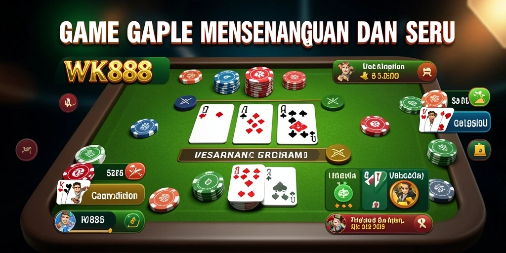 Screenshot gameplay WK888 menampilkan keseruan permainan Gaple.